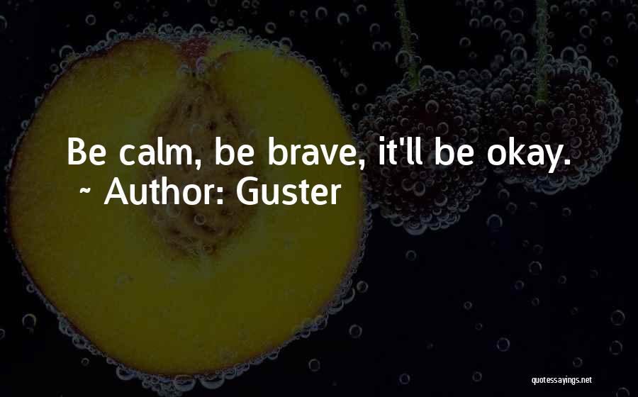 Guster Quotes: Be Calm, Be Brave, It'll Be Okay.