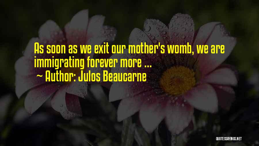 Julos Beaucarne Quotes: As Soon As We Exit Our Mother's Womb, We Are Immigrating Forever More ...