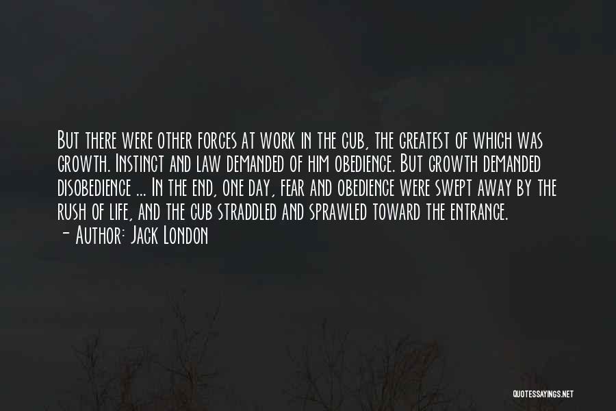 Jack London Quotes: But There Were Other Forces At Work In The Cub, The Greatest Of Which Was Growth. Instinct And Law Demanded