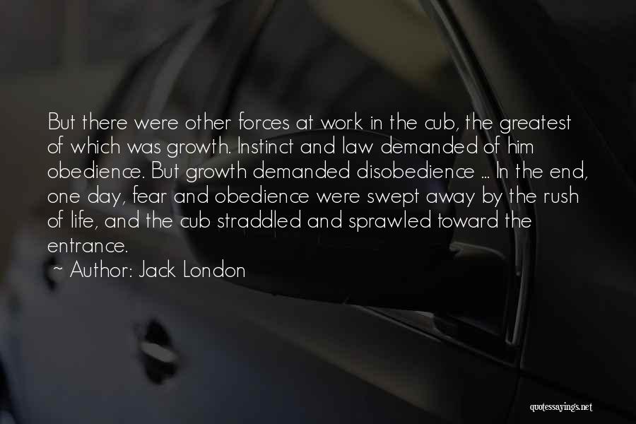 Jack London Quotes: But There Were Other Forces At Work In The Cub, The Greatest Of Which Was Growth. Instinct And Law Demanded