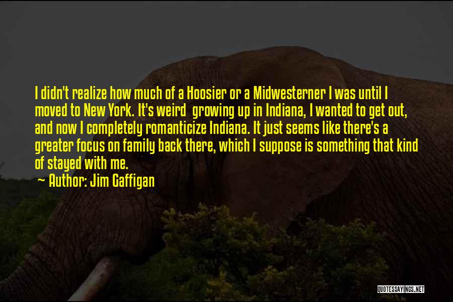 Jim Gaffigan Quotes: I Didn't Realize How Much Of A Hoosier Or A Midwesterner I Was Until I Moved To New York. It's
