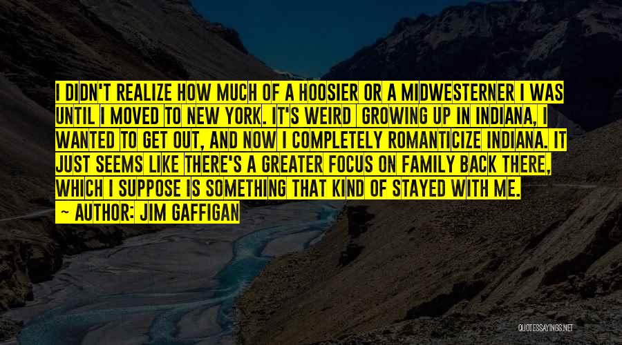 Jim Gaffigan Quotes: I Didn't Realize How Much Of A Hoosier Or A Midwesterner I Was Until I Moved To New York. It's