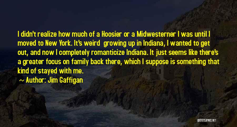 Jim Gaffigan Quotes: I Didn't Realize How Much Of A Hoosier Or A Midwesterner I Was Until I Moved To New York. It's