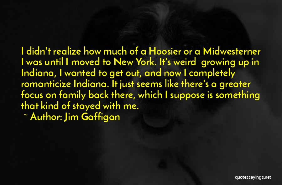 Jim Gaffigan Quotes: I Didn't Realize How Much Of A Hoosier Or A Midwesterner I Was Until I Moved To New York. It's