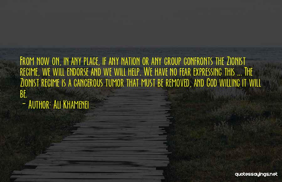 Ali Khamenei Quotes: From Now On, In Any Place, If Any Nation Or Any Group Confronts The Zionist Regime, We Will Endorse And