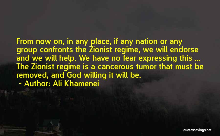Ali Khamenei Quotes: From Now On, In Any Place, If Any Nation Or Any Group Confronts The Zionist Regime, We Will Endorse And