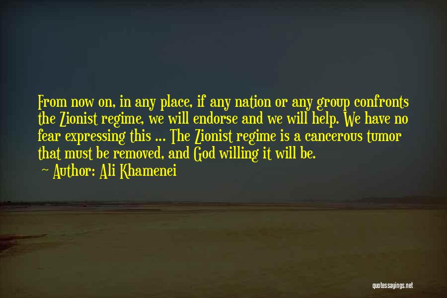 Ali Khamenei Quotes: From Now On, In Any Place, If Any Nation Or Any Group Confronts The Zionist Regime, We Will Endorse And