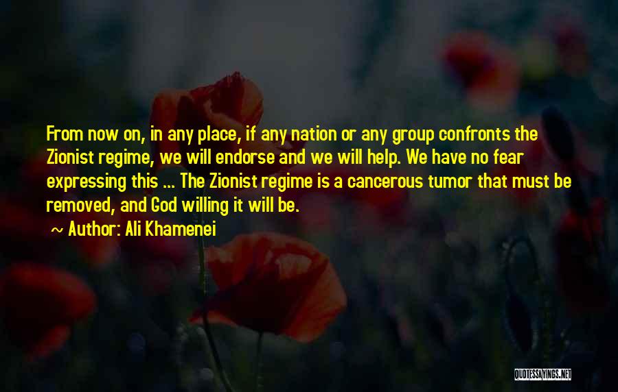Ali Khamenei Quotes: From Now On, In Any Place, If Any Nation Or Any Group Confronts The Zionist Regime, We Will Endorse And