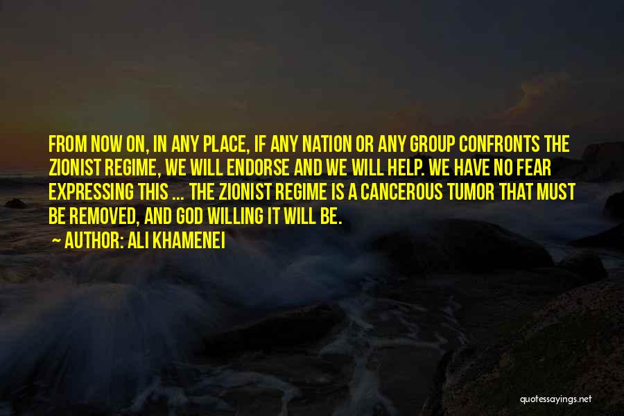 Ali Khamenei Quotes: From Now On, In Any Place, If Any Nation Or Any Group Confronts The Zionist Regime, We Will Endorse And