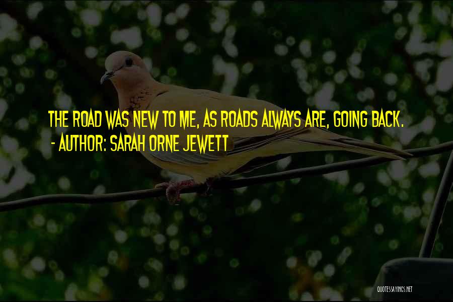 Sarah Orne Jewett Quotes: The Road Was New To Me, As Roads Always Are, Going Back.