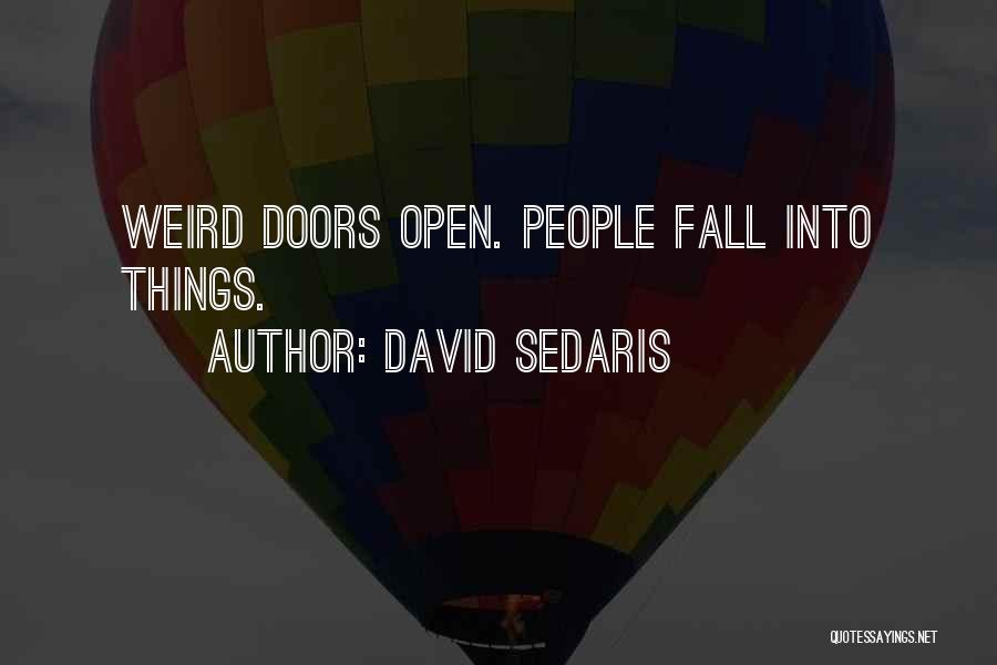 David Sedaris Quotes: Weird Doors Open. People Fall Into Things.
