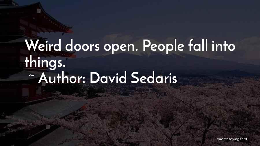 David Sedaris Quotes: Weird Doors Open. People Fall Into Things.