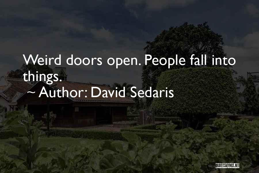David Sedaris Quotes: Weird Doors Open. People Fall Into Things.