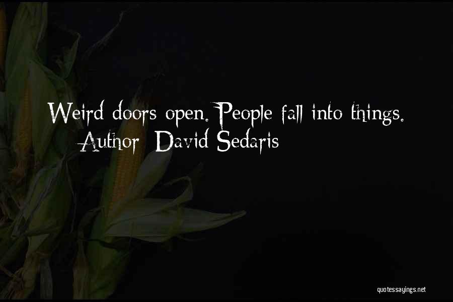 David Sedaris Quotes: Weird Doors Open. People Fall Into Things.