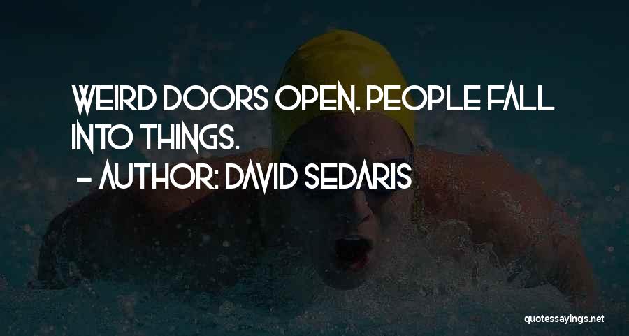 David Sedaris Quotes: Weird Doors Open. People Fall Into Things.
