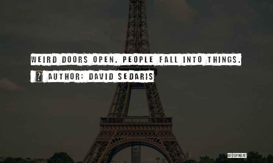 David Sedaris Quotes: Weird Doors Open. People Fall Into Things.