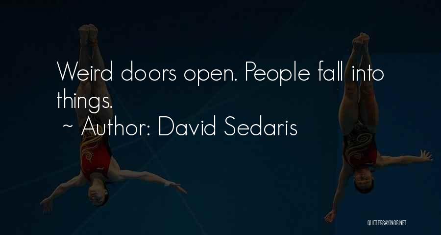 David Sedaris Quotes: Weird Doors Open. People Fall Into Things.