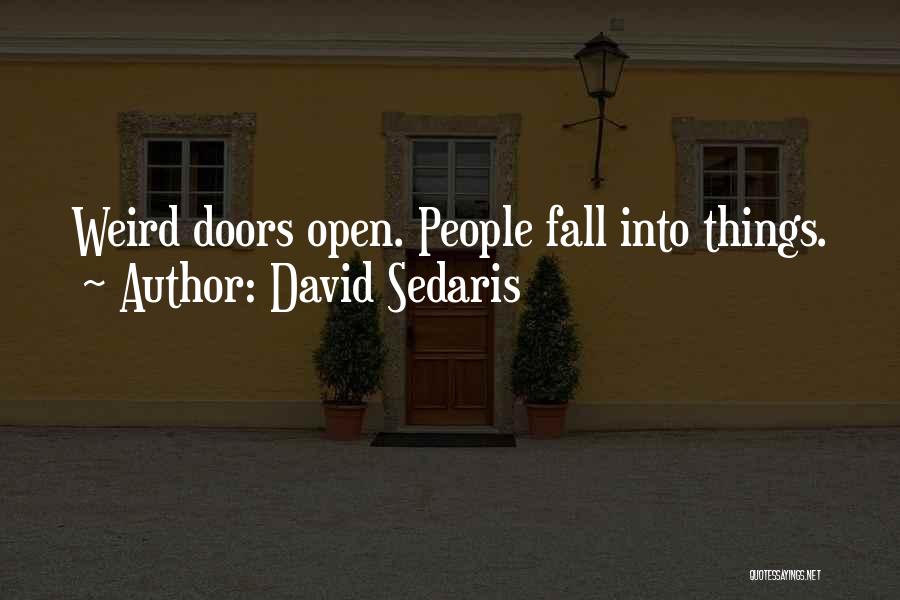 David Sedaris Quotes: Weird Doors Open. People Fall Into Things.