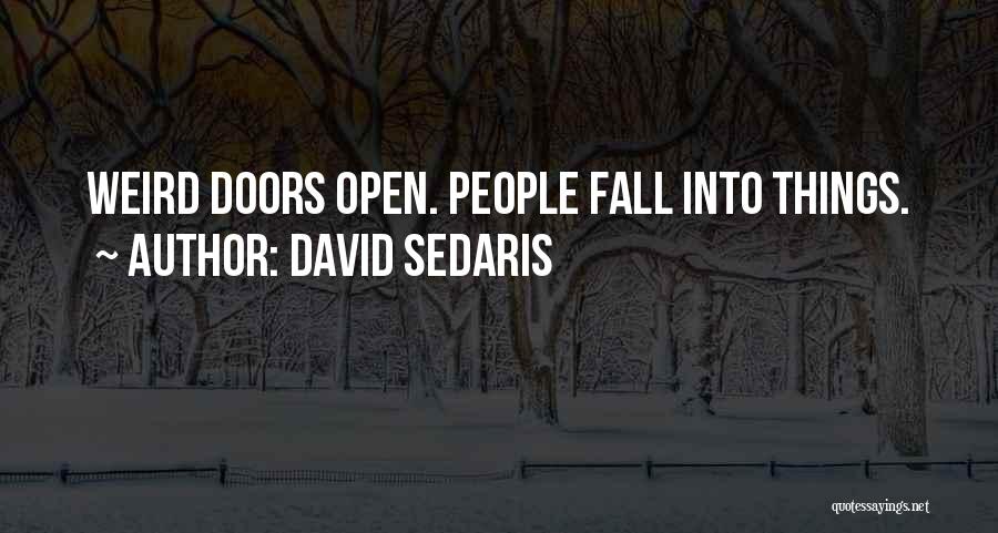 David Sedaris Quotes: Weird Doors Open. People Fall Into Things.