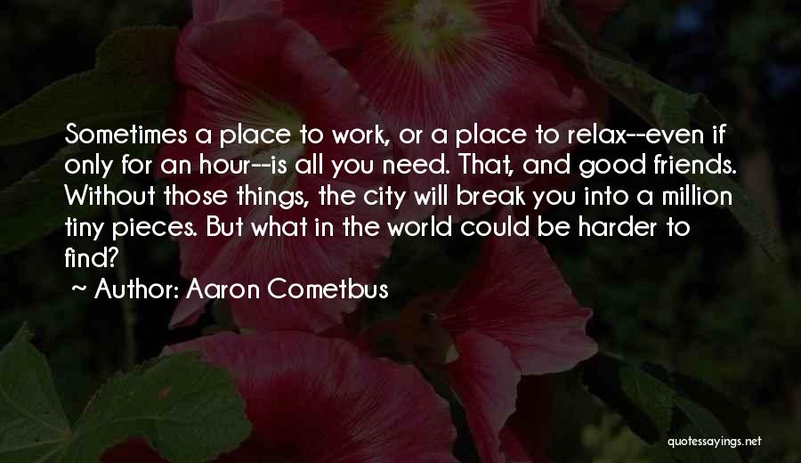 Aaron Cometbus Quotes: Sometimes A Place To Work, Or A Place To Relax--even If Only For An Hour--is All You Need. That, And