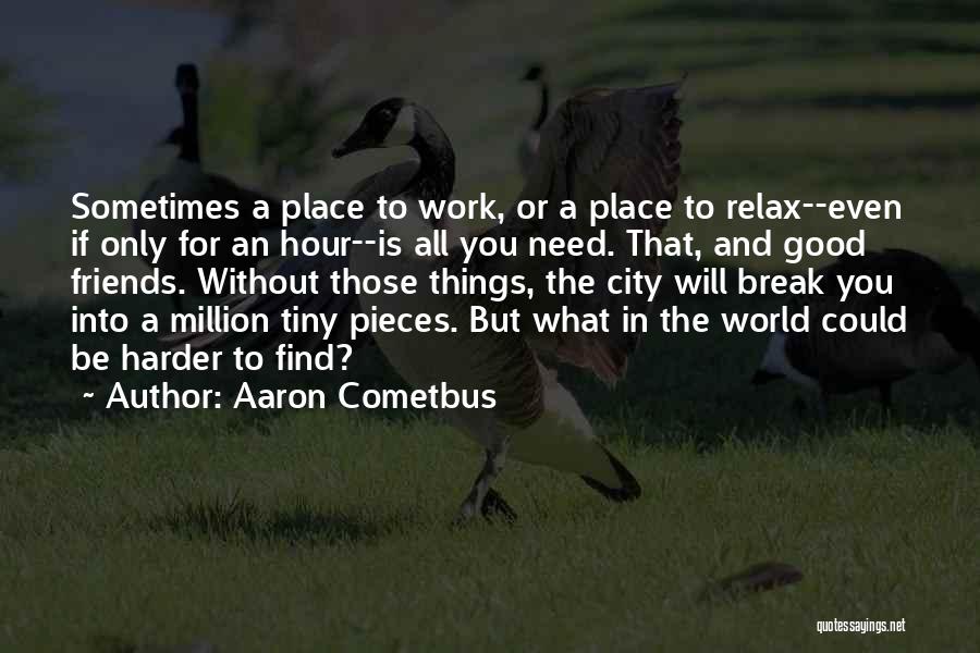 Aaron Cometbus Quotes: Sometimes A Place To Work, Or A Place To Relax--even If Only For An Hour--is All You Need. That, And