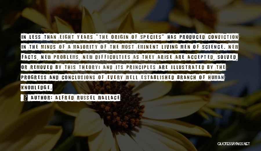 Alfred Russel Wallace Quotes: In Less Than Eight Years The Origin Of Species Has Produced Conviction In The Minds Of A Majority Of The