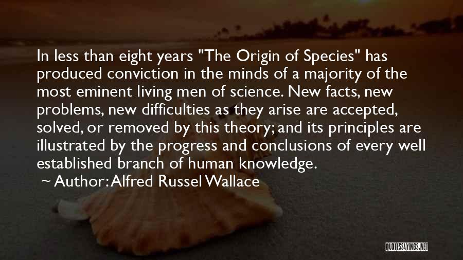 Alfred Russel Wallace Quotes: In Less Than Eight Years The Origin Of Species Has Produced Conviction In The Minds Of A Majority Of The