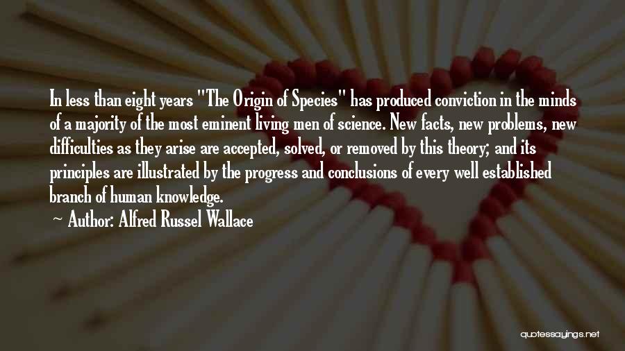 Alfred Russel Wallace Quotes: In Less Than Eight Years The Origin Of Species Has Produced Conviction In The Minds Of A Majority Of The