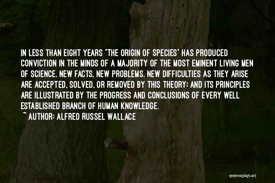 Alfred Russel Wallace Quotes: In Less Than Eight Years The Origin Of Species Has Produced Conviction In The Minds Of A Majority Of The