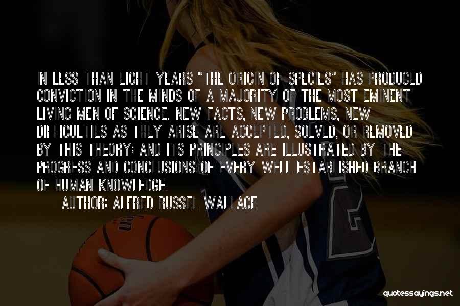 Alfred Russel Wallace Quotes: In Less Than Eight Years The Origin Of Species Has Produced Conviction In The Minds Of A Majority Of The