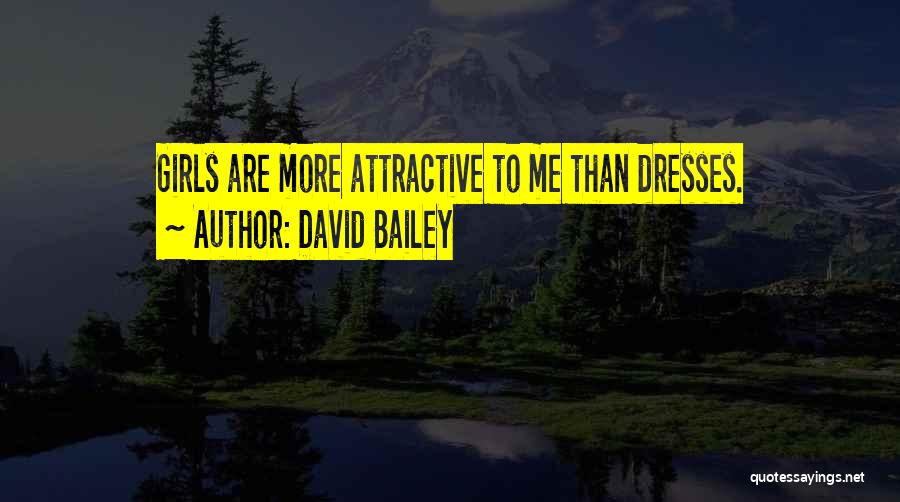 David Bailey Quotes: Girls Are More Attractive To Me Than Dresses.