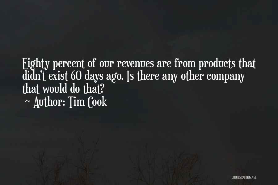 Tim Cook Quotes: Eighty Percent Of Our Revenues Are From Products That Didn't Exist 60 Days Ago. Is There Any Other Company That