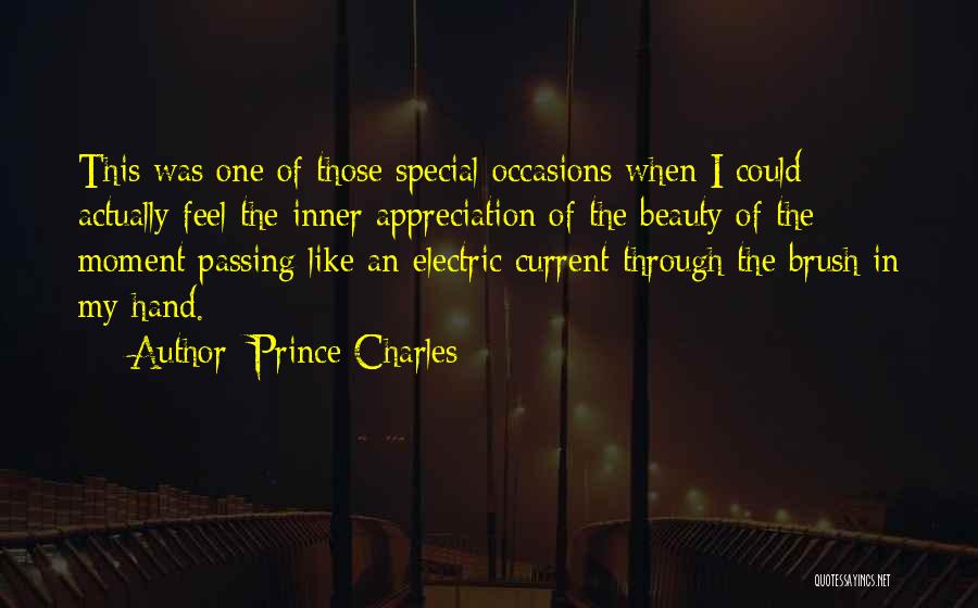 Prince Charles Quotes: This Was One Of Those Special Occasions When I Could Actually Feel The Inner Appreciation Of The Beauty Of The