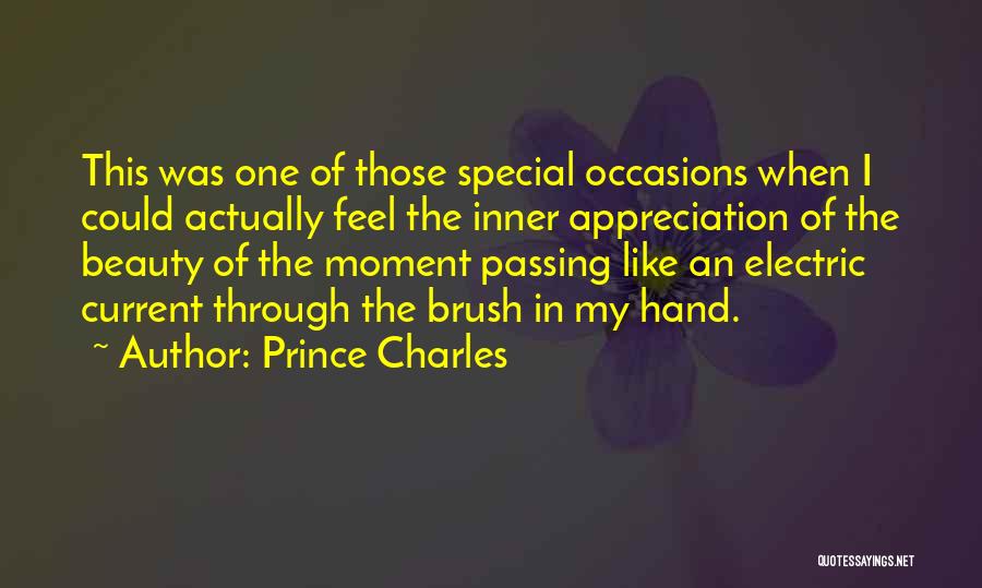 Prince Charles Quotes: This Was One Of Those Special Occasions When I Could Actually Feel The Inner Appreciation Of The Beauty Of The