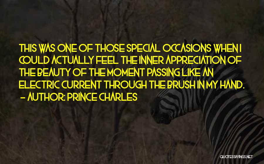 Prince Charles Quotes: This Was One Of Those Special Occasions When I Could Actually Feel The Inner Appreciation Of The Beauty Of The