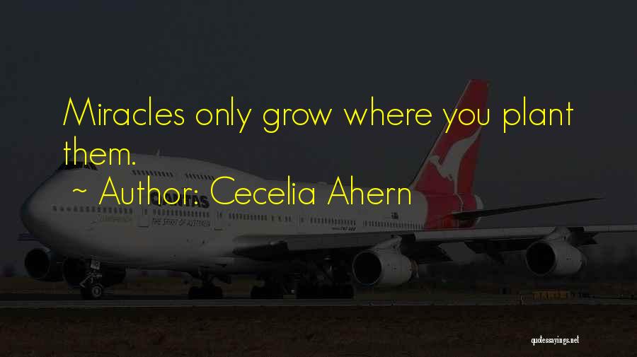 Cecelia Ahern Quotes: Miracles Only Grow Where You Plant Them.