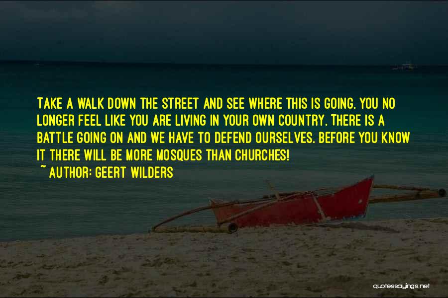 Geert Wilders Quotes: Take A Walk Down The Street And See Where This Is Going. You No Longer Feel Like You Are Living