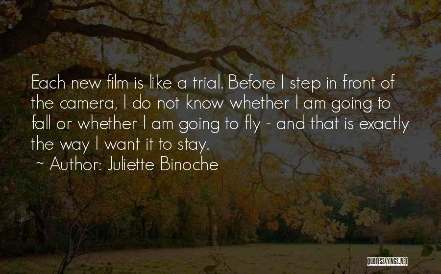 Juliette Binoche Quotes: Each New Film Is Like A Trial. Before I Step In Front Of The Camera, I Do Not Know Whether