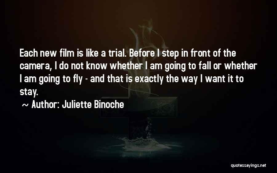 Juliette Binoche Quotes: Each New Film Is Like A Trial. Before I Step In Front Of The Camera, I Do Not Know Whether