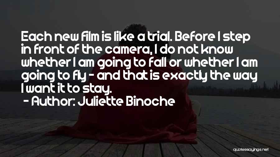 Juliette Binoche Quotes: Each New Film Is Like A Trial. Before I Step In Front Of The Camera, I Do Not Know Whether