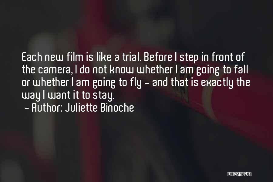 Juliette Binoche Quotes: Each New Film Is Like A Trial. Before I Step In Front Of The Camera, I Do Not Know Whether