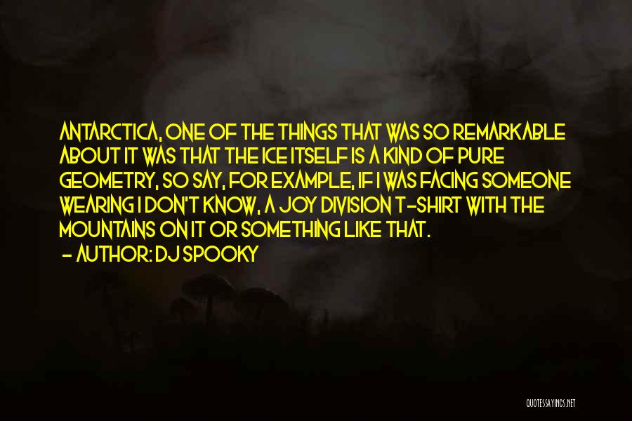 DJ Spooky Quotes: Antarctica, One Of The Things That Was So Remarkable About It Was That The Ice Itself Is A Kind Of