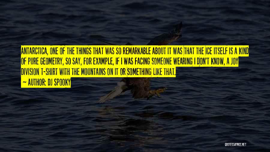 DJ Spooky Quotes: Antarctica, One Of The Things That Was So Remarkable About It Was That The Ice Itself Is A Kind Of