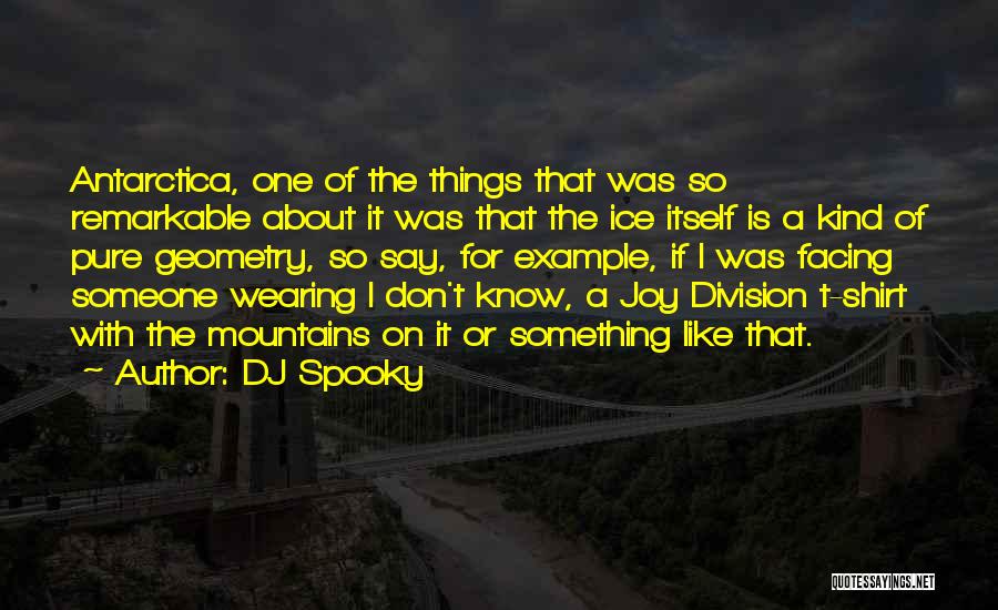 DJ Spooky Quotes: Antarctica, One Of The Things That Was So Remarkable About It Was That The Ice Itself Is A Kind Of