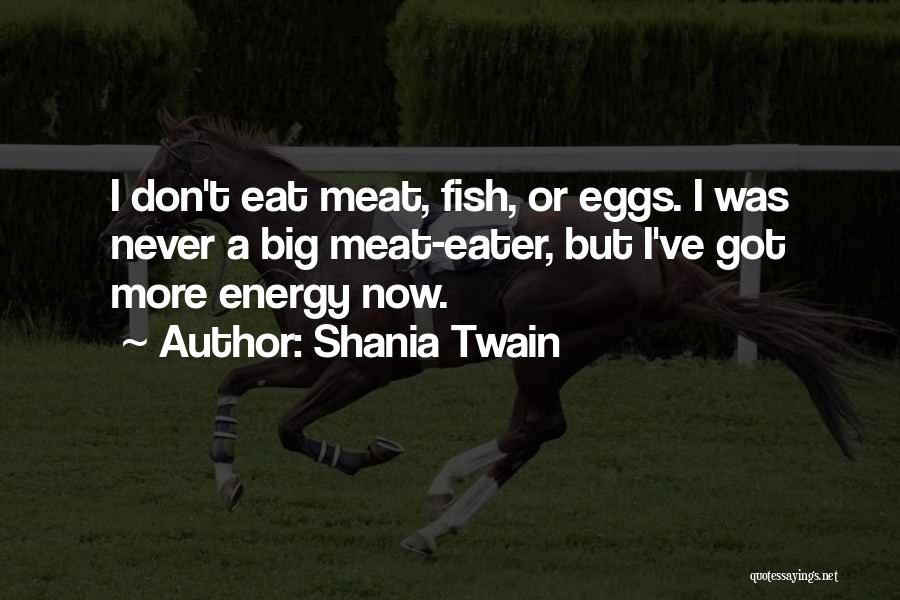 Shania Twain Quotes: I Don't Eat Meat, Fish, Or Eggs. I Was Never A Big Meat-eater, But I've Got More Energy Now.