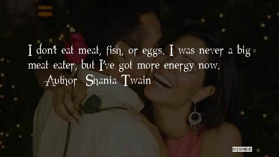 Shania Twain Quotes: I Don't Eat Meat, Fish, Or Eggs. I Was Never A Big Meat-eater, But I've Got More Energy Now.