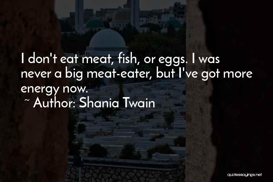 Shania Twain Quotes: I Don't Eat Meat, Fish, Or Eggs. I Was Never A Big Meat-eater, But I've Got More Energy Now.