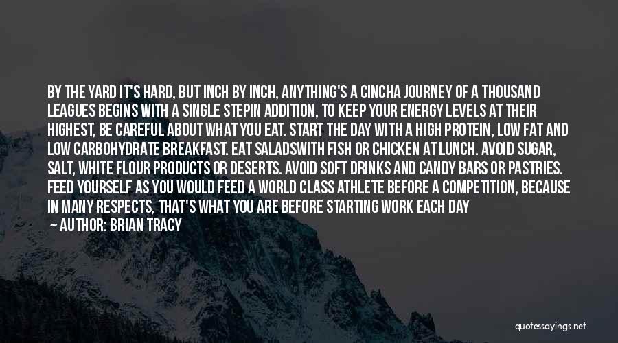 Brian Tracy Quotes: By The Yard It's Hard, But Inch By Inch, Anything's A Cincha Journey Of A Thousand Leagues Begins With A