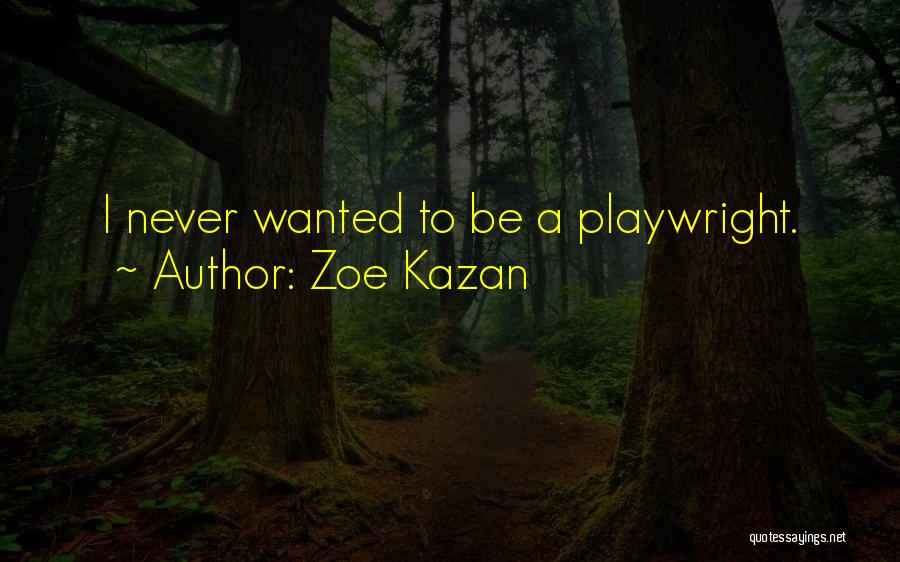 Zoe Kazan Quotes: I Never Wanted To Be A Playwright.