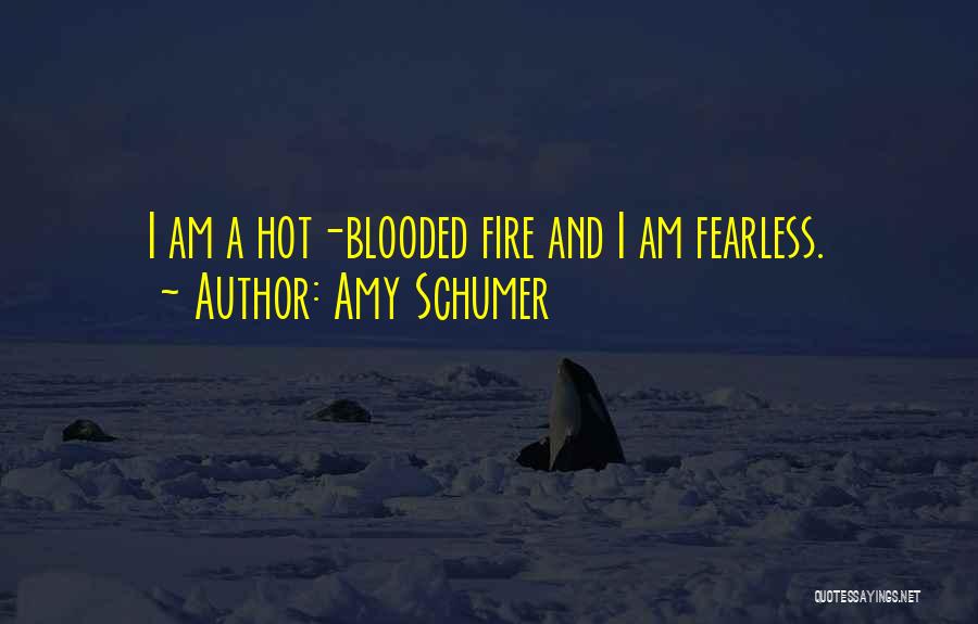 Amy Schumer Quotes: I Am A Hot-blooded Fire And I Am Fearless.